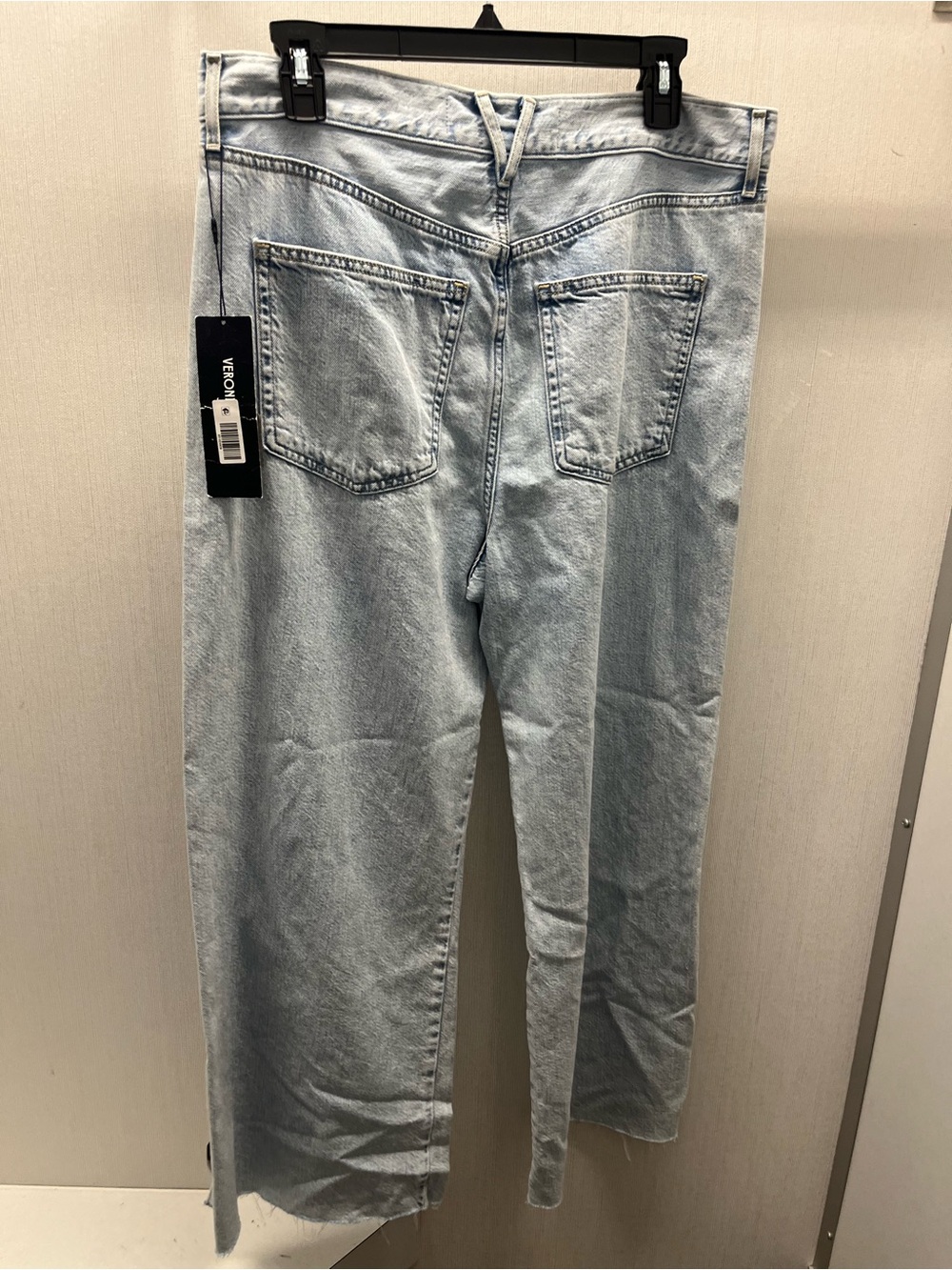 NWT Veronica Beard Taylor High Rise Wide Leg Crop Jeans Pale Stone Blue 30 - Picture 8 of 9